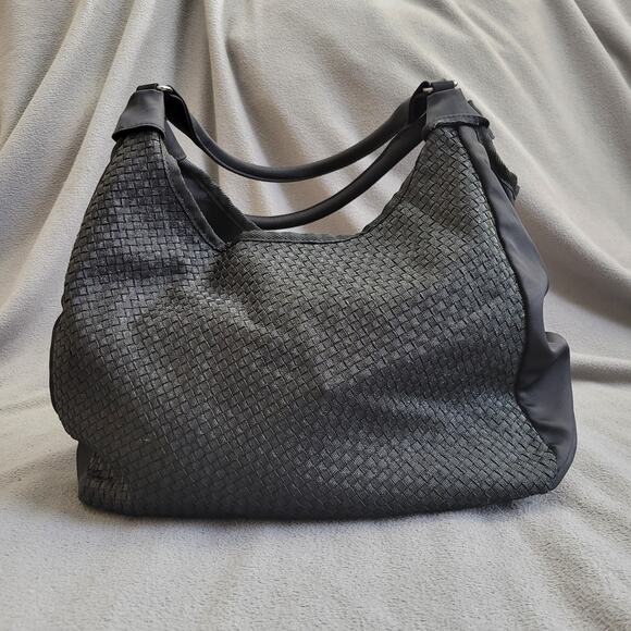 ZEE ALEXIS Purse Black Woven Boho Handbag Crossbody Strap Textured Tote Casual - Picture 2 of 14